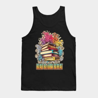 Read, Return, Repeat Stack of Books Tank Top